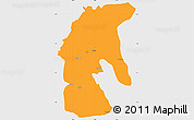 Political Simple Map of Tsamba Mangotsi (Foug.), single color outside