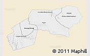 Classic Style 3D Map of Ogooue-Ivindo, single color outside