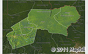 Satellite 3D Map of Ogooue-Ivindo, darken