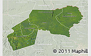 Satellite 3D Map of Ogooue-Ivindo, lighten