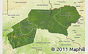Satellite 3D Map of Ogooue-Ivindo, physical outside