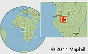 Savanna Style Location Map of Lope (Booue)