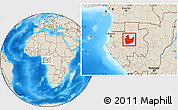 Shaded Relief Location Map of Lope (Booue)