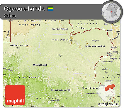 Physical Map of Ogooue-Ivindo