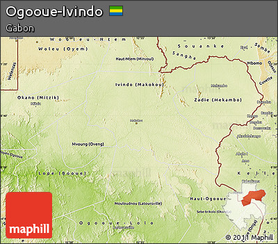 Physical Map of Ogooue-Ivindo
