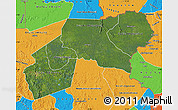 Satellite Map of Ogooue-Ivindo, political outside