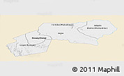 Classic Style Panoramic Map of Ogooue-Ivindo, single color outside