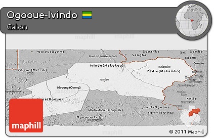 Gray Panoramic Map of Ogooue-Ivindo