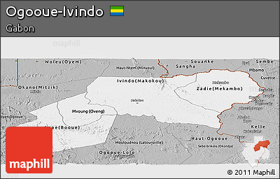 Gray Panoramic Map of Ogooue-Ivindo