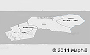 Gray Panoramic Map of Ogooue-Ivindo, single color outside