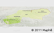 Physical Panoramic Map of Ogooue-Ivindo, lighten, semi-desaturated
