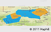 Political Panoramic Map of Ogooue-Ivindo, physical outside
