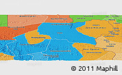 Political Panoramic Map of Ogooue-Ivindo, political shades outside