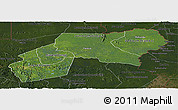 Satellite Panoramic Map of Ogooue-Ivindo, darken