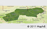 Satellite Panoramic Map of Ogooue-Ivindo, physical outside