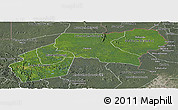 Satellite Panoramic Map of Ogooue-Ivindo, semi-desaturated