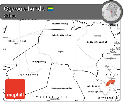 Blank Simple Map of Ogooue-Ivindo