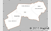Gray Simple Map of Ogooue-Ivindo, cropped outside