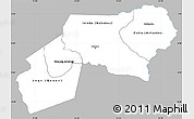 Gray Simple Map of Ogooue-Ivindo, single color outside
