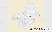 Classic Style 3D Map of Ogooue-Lolo, single color outside
