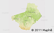 Physical 3D Map of Ogooue-Lolo, cropped outside