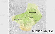Physical 3D Map of Ogooue-Lolo, lighten, desaturated