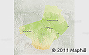 Physical 3D Map of Ogooue-Lolo, lighten, semi-desaturated
