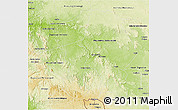 Physical 3D Map of Ogooue-Lolo