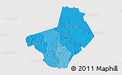 Political Shades 3D Map of Ogooue-Lolo, cropped outside