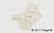Shaded Relief 3D Map of Ogooue-Lolo, single color outside