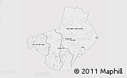 Silver Style 3D Map of Ogooue-Lolo, single color outside