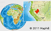Physical Location Map of Ogooue-Lolo