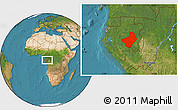 Satellite Location Map of Ogooue-Lolo