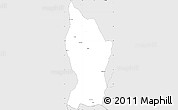 Silver Style Simple Map of Lombo-Bouenguidi (Pana)