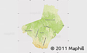 Physical Map of Ogooue-Lolo, cropped outside