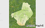 Physical Map of Ogooue-Lolo, satellite outside