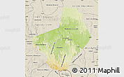 Physical Map of Ogooue-Lolo, shaded relief outside