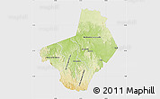Physical Map of Ogooue-Lolo, single color outside