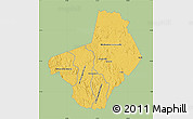 Savanna Style Map of Ogooue-Lolo, single color outside