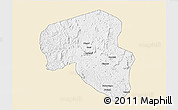 Classic Style 3D Map of Offoue-Onoye (Iboundji), single color outside