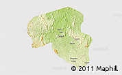 Physical 3D Map of Offoue-Onoye (Iboundji), cropped outside