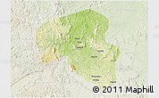 Physical 3D Map of Offoue-Onoye (Iboundji), lighten