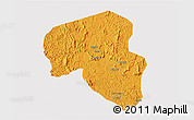 Political 3D Map of Offoue-Onoye (Iboundji), cropped outside