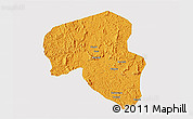 Political 3D Map of Offoue-Onoye (Iboundji), single color outside