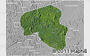 Satellite 3D Map of Offoue-Onoye (Iboundji), lighten, desaturated