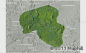 Satellite 3D Map of Offoue-Onoye (Iboundji), lighten, semi-desaturated