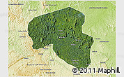 Satellite 3D Map of Offoue-Onoye (Iboundji), physical outside