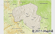 Shaded Relief 3D Map of Offoue-Onoye (Iboundji), physical outside