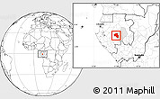 Blank Location Map of Offoue-Onoye (Iboundji), highlighted parent region