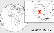 Blank Location Map of Offoue-Onoye (Iboundji)
